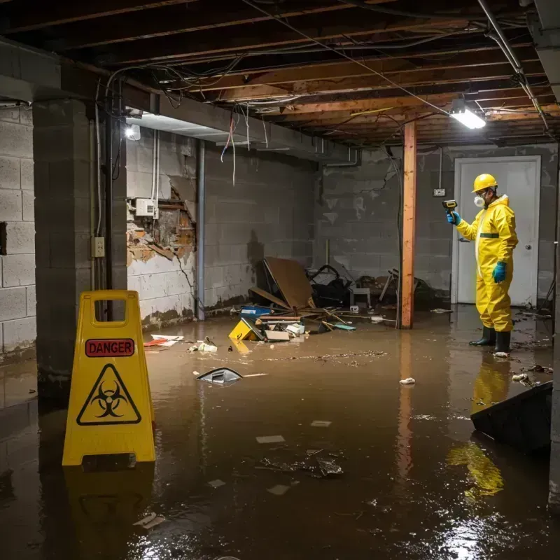 Flooded Basement Electrical Hazard in Bremerton, WA Property